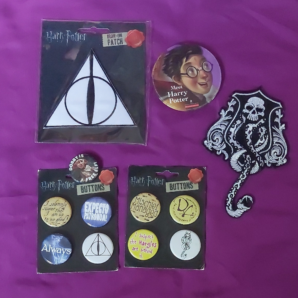 Harry Potter Patch and Button Set